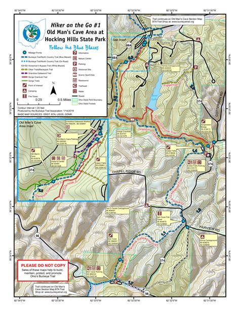 Benefits of using MAP Map Hocking Hills State Park